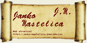 Janko Mastelica vizit kartica